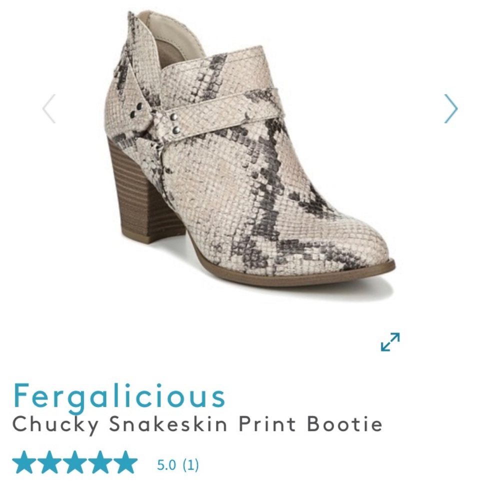 Fergalicious Snakeskin booties